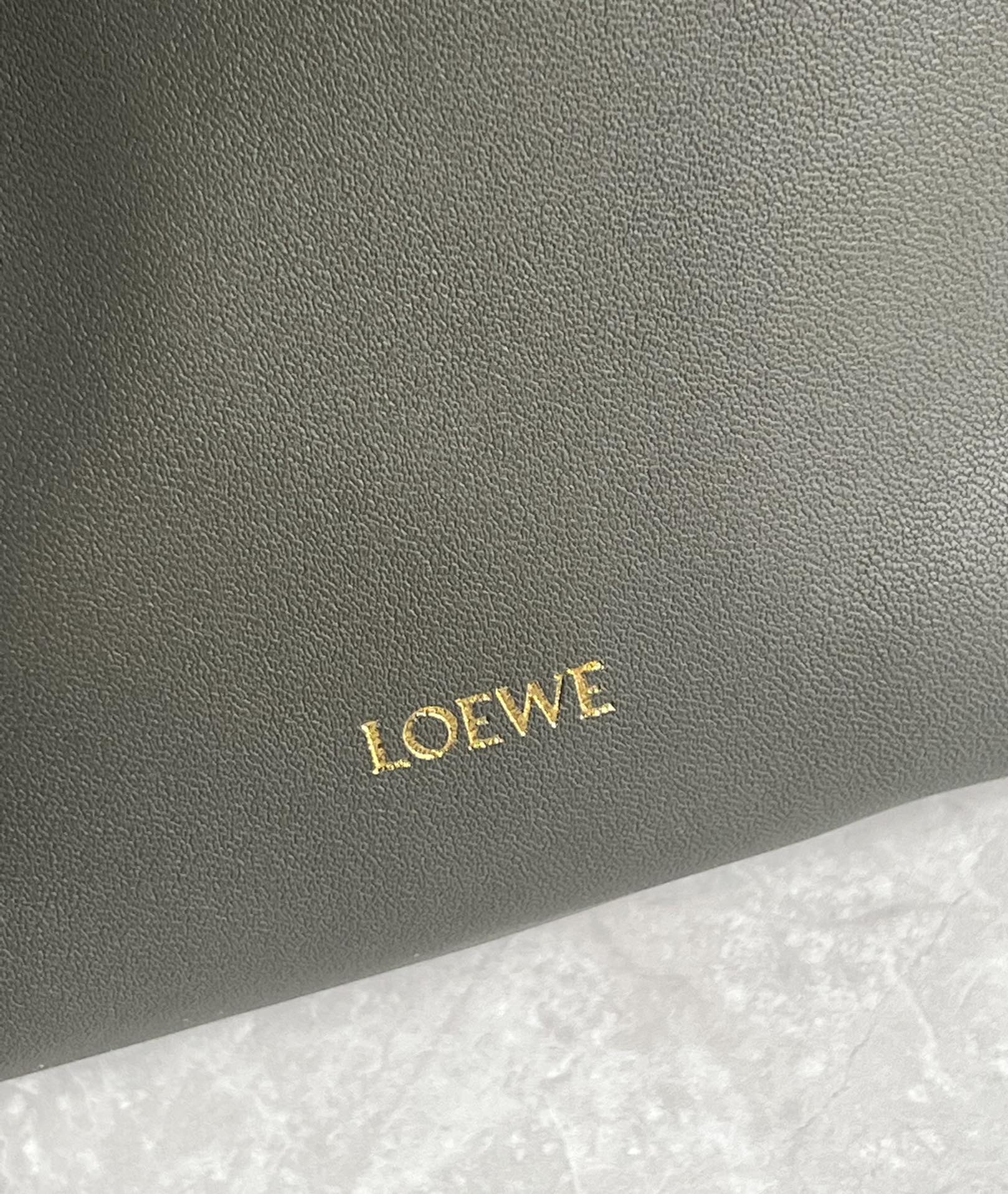 Loewe Mini Flamenco Purse bag in mellow nappa lambskin Dark Grey